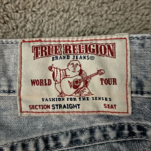 *VINTAGE* True Religion Blue Denim Jeans Size 33 - Picture 3 of 5